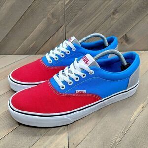 Vans‎ Authentic Multicolor Casual Sneakers Mens Size 10.5 Red Blue Grey Skate